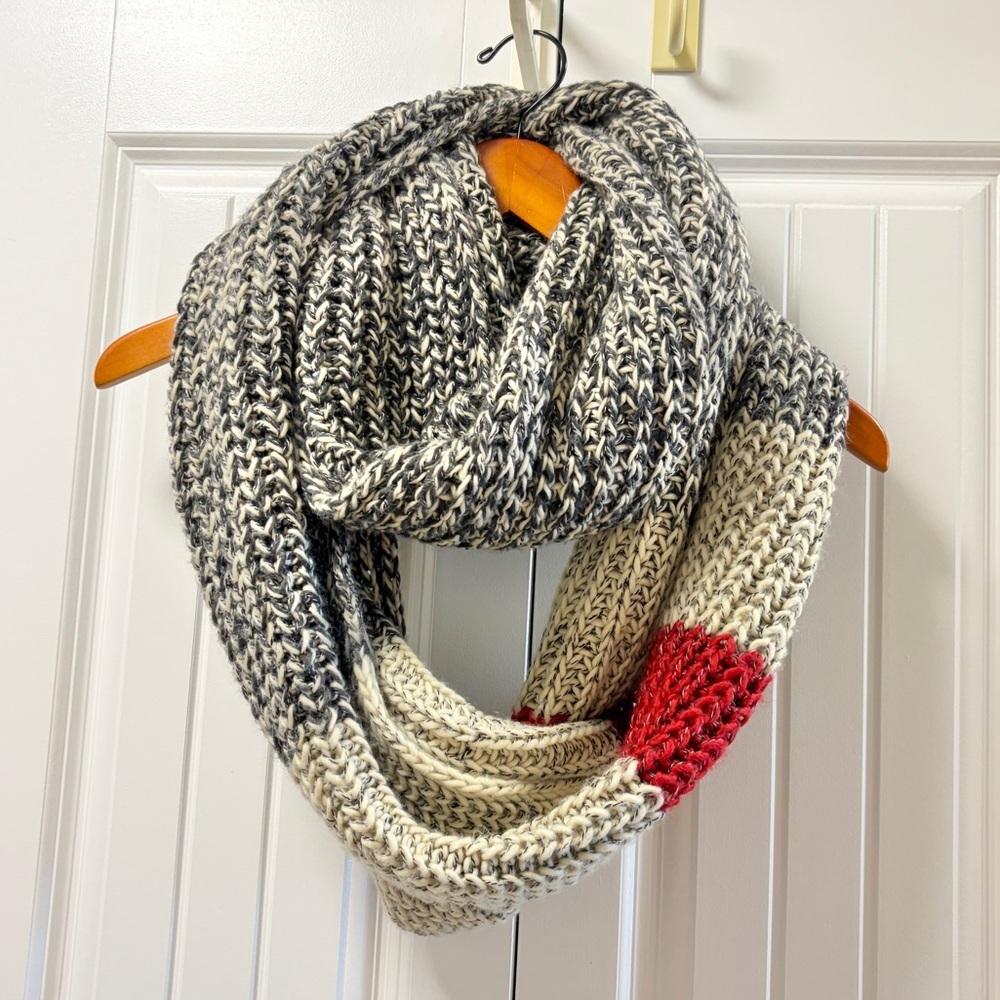 Roots Cabin Cable Knit Infinity Scarf